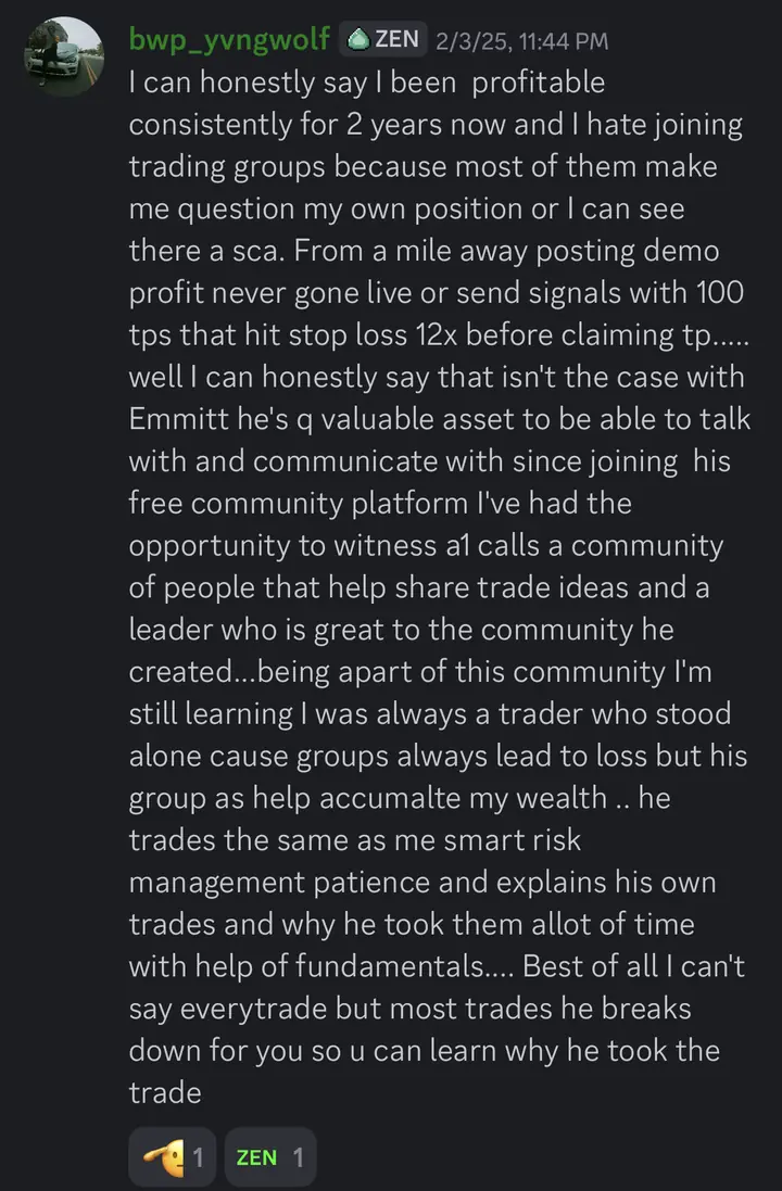 bwp_yvngwolf on the free community and how Emmitt explains his trades