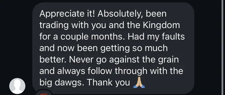 Instagram DM: getting so much better trading with Emmitt