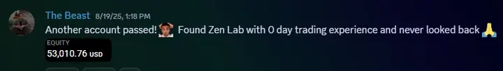 The Beast: another account passed, found Zen Lab with 0 day trading experience